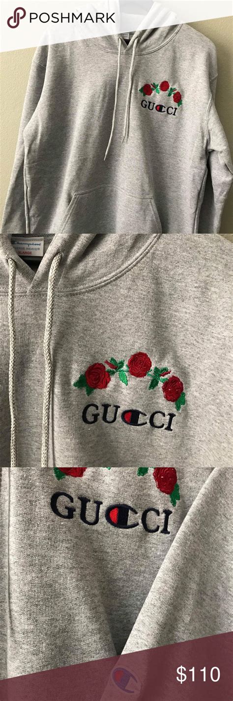 champion x gucci logo black|Champion x Gucci custom hoodie by Ava Nirui .